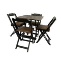 Conjunto Dobrável 70x70 Com 4 Cadeiras Estofadas LP